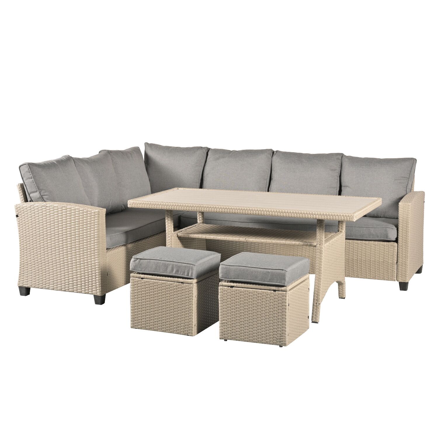 5060832774871_Birchwood 8 Seat Rattan Corner Sofa Dining Set - Light Grey (1)