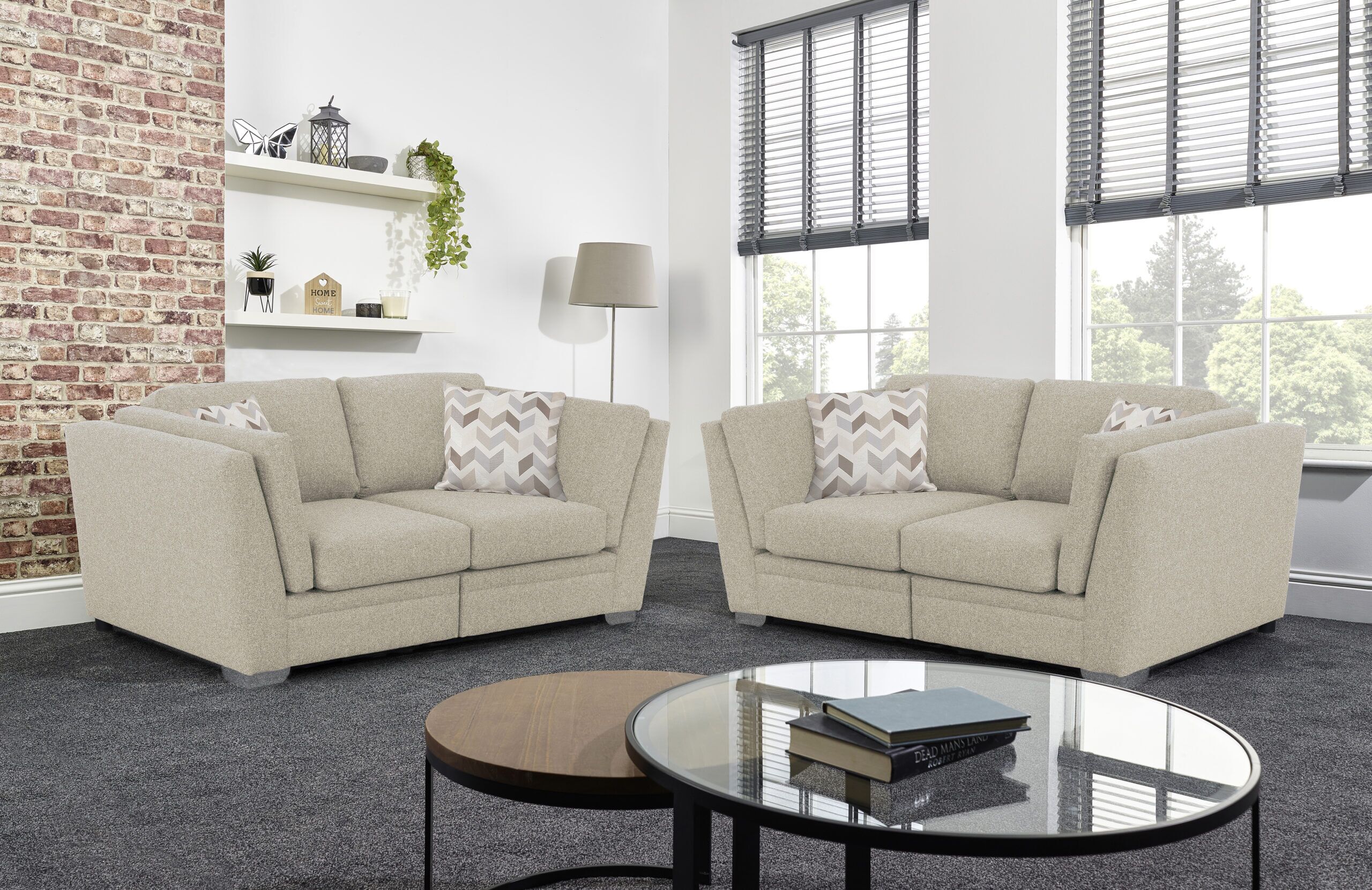 California 2+2 seater Ashley Oatmeal