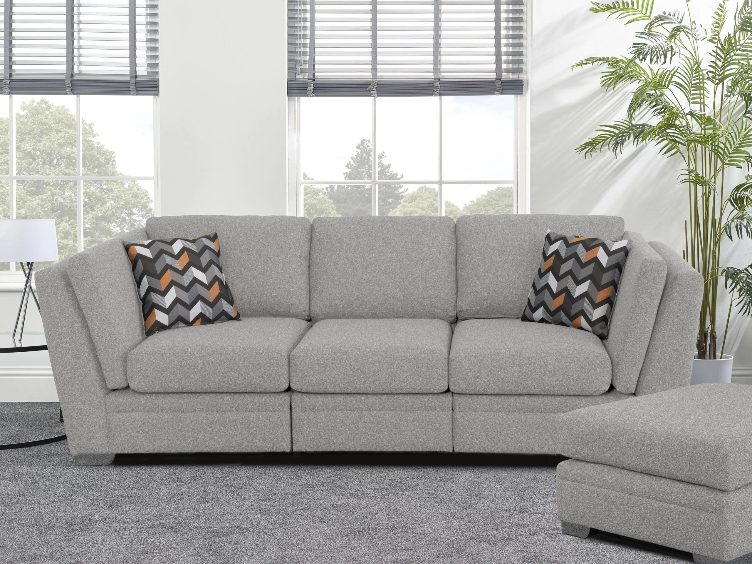 California 3 seater Ashley Silver