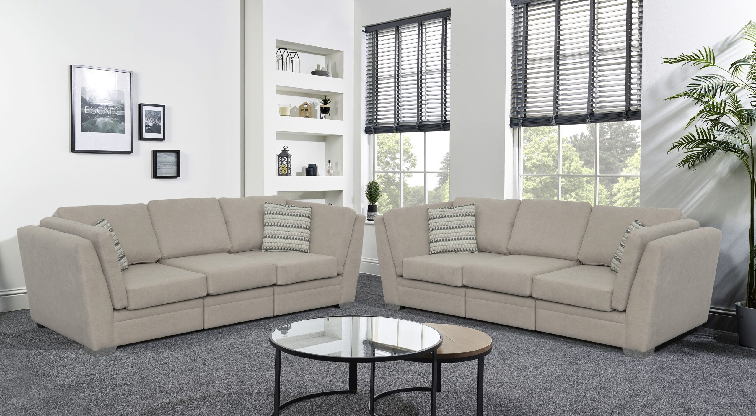 California 3+3 seater Venice Linen