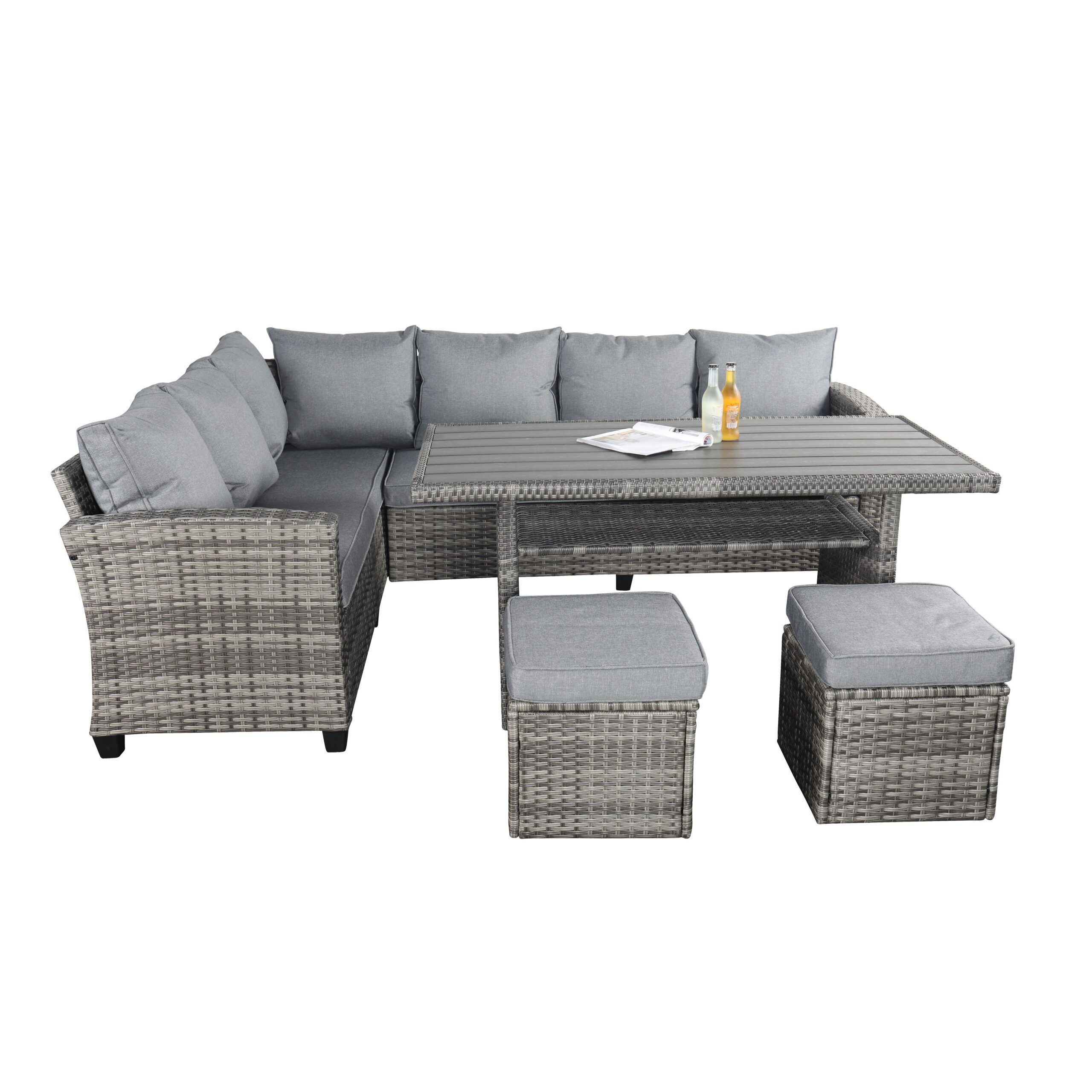 5060832774949_Birchwood 8 Seat Rattan Corner Sofa Dining Set - Mixed Grey (