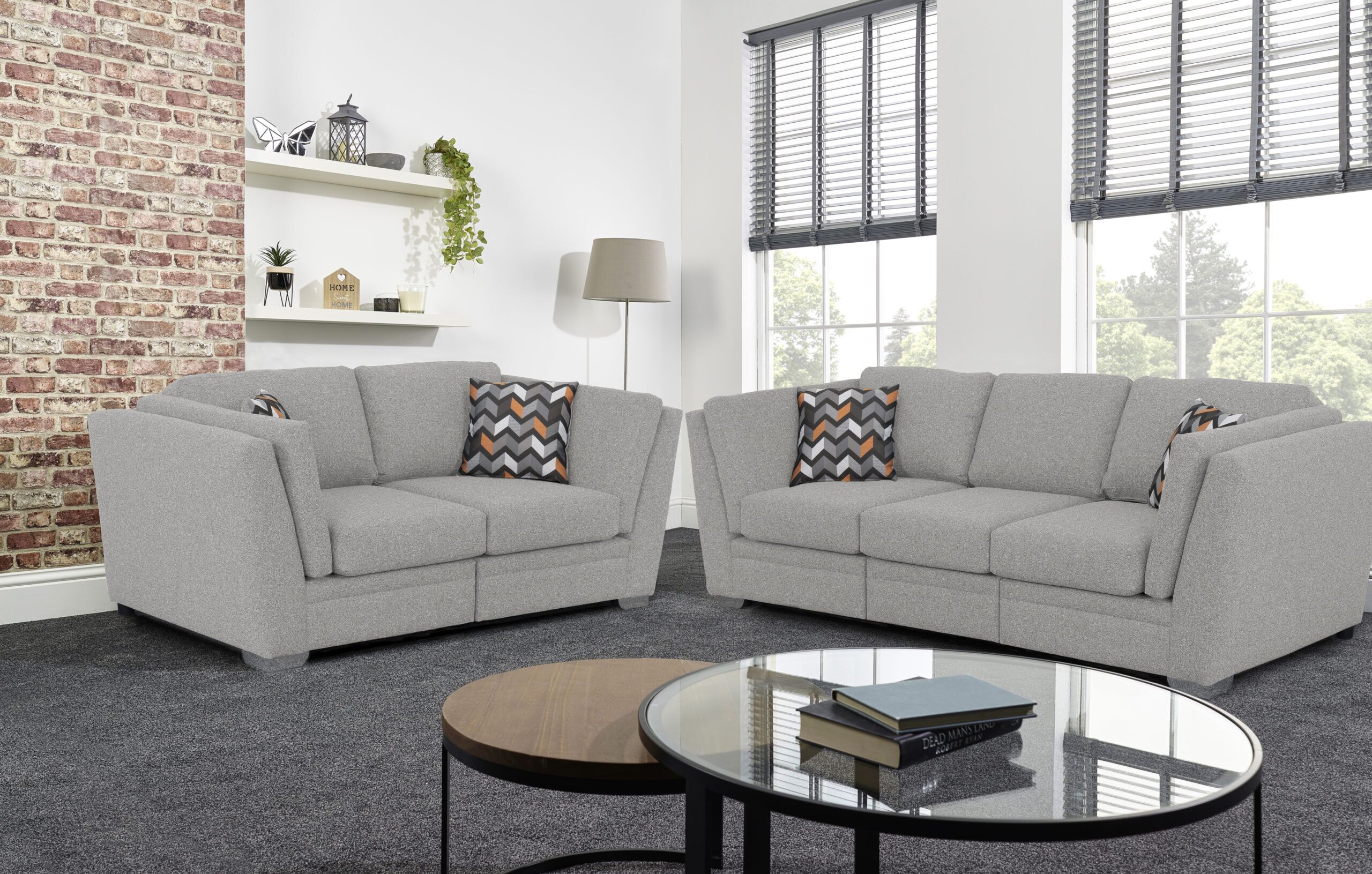 California 3+2 seater Ashley Silver