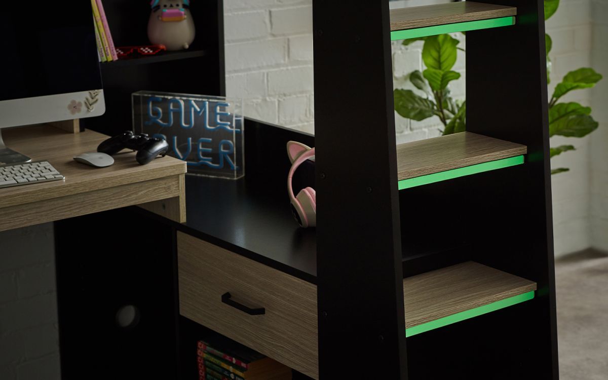 bla002-blaze-gaming-bunk-bed-black-and-pale-wood-detail-1