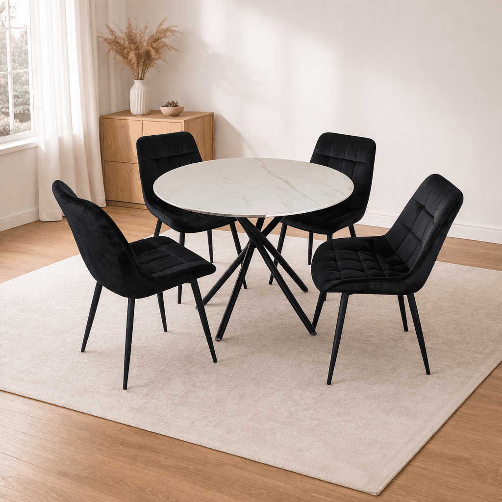 Wisteria Table with Bracken Chairs_Black