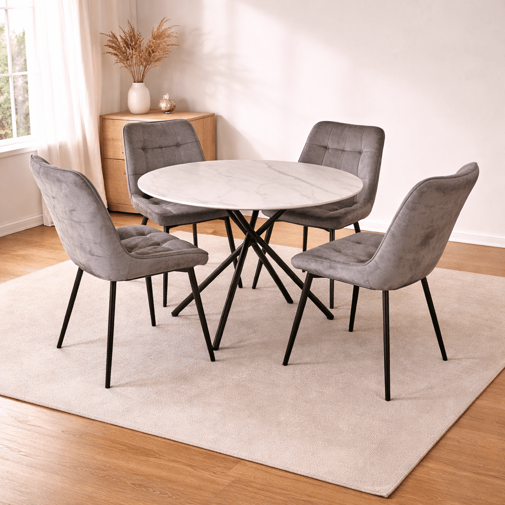 Wisteria Table with Bracken Chairs_Grey