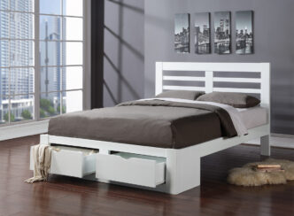 New Bretton Double Bed - White