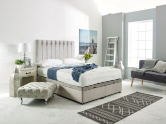 Mars 1000 Pocket Double Ottoman Divan with Headboard