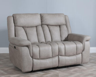 Pickford Leather Look Fabric 2 Seater Electric Recliner Sofa