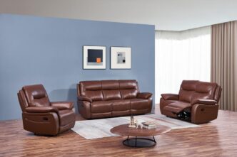 Rimini Leather 3 Seater, 2 Seater & Armchair Manual Recliners