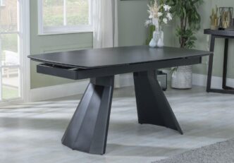 Luna Black Ceramic Extending Dining Table