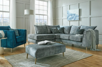 Vivo 2C Chaise Corner Sofa with Footstool and Armchair