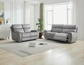 Seville Suede Electric Recliner 3 Seater & 2 Seater