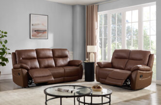 Rimini Leather 3 Seater & 2 Seater Manual Recliners
