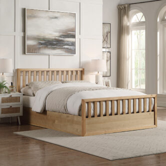 Alyn Wooden Double Ottoman Storage Bed