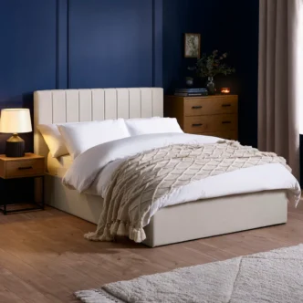 Aylen Double White Ottoman Storage Bed