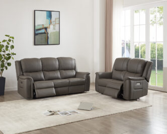 Melbourne 3&2 Seater Electric Recliner Sofas - Grey