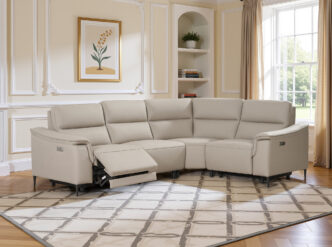 Naples 2W1 Leather Electric Recliner Corner Sofa