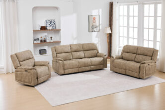 Roma 3 & 2 Seater Sofas + Armchair Electric Recliners