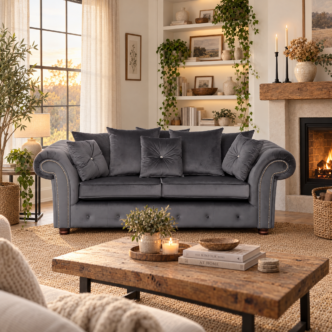 Belmont 3 Seater Sofa Granite
