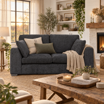 Finch 2 Seater Sofa Charcoal