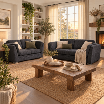 Joshua 3 Seater and 2 Seater Sofas