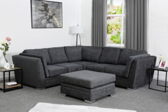 Joshua Large Corner Sofa with Footstool