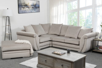 Kingfisher Large Corner Sofa with Footstool - Mink