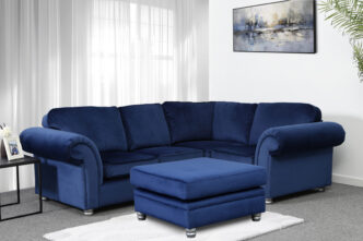 Paradise Small Corner Sofa with Footstool - Royal - Right Handed