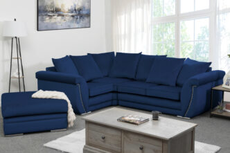 Kingfisher Small Corner Sofa with Footstool - Royal - Left Handed