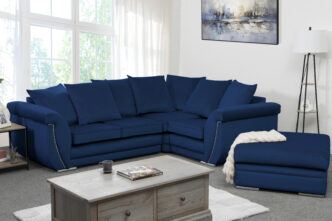 Kingfisher Small Corner Sofa with Footstool - Royal - Right Handed
