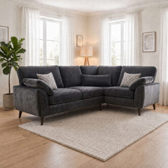 Deus 2C1 Corner Sofa - Battleship