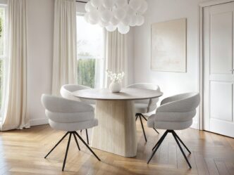 Avorio Dining Table with Eira Chairs Set of 4