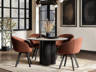 Tiber Dining Table with Vito Chairs Set of 4