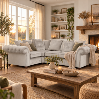 Belmont Small Corner Sofa Mink - Left Handed