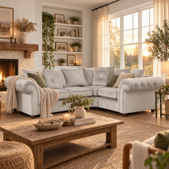 Belmont Small Corner Sofa Mink - Right Handed
